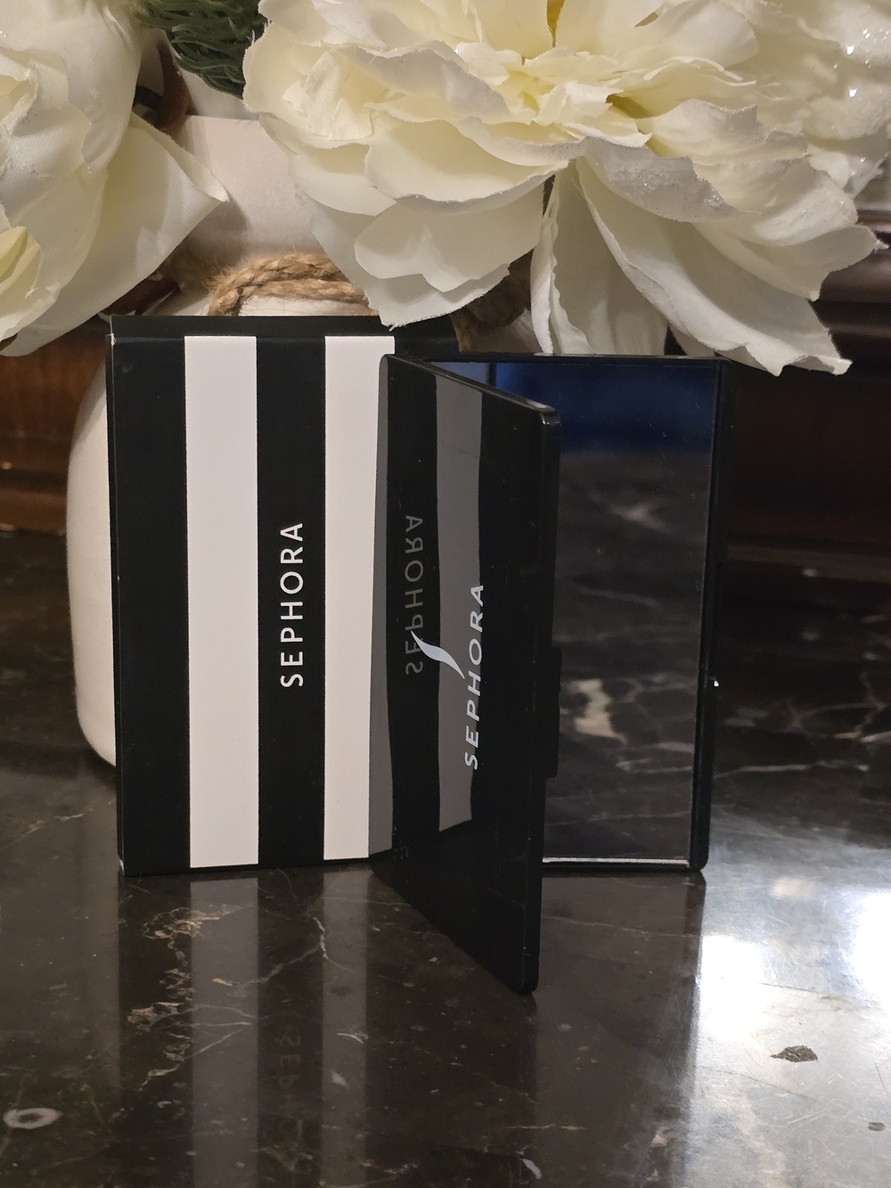 Sephora Compact Mirror - Black and White